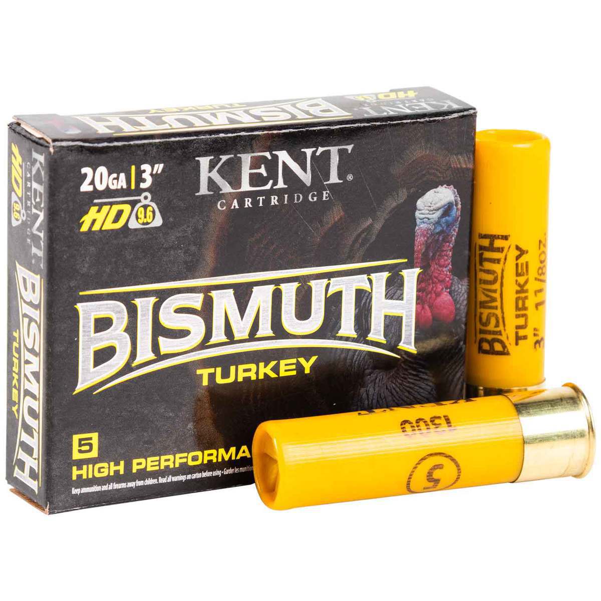 Kent Bismuth 20 Gauge 3in #5 1-1/8oz Turkey Shotshells - 5 Rounds Kent Bismuth 20 Gauge 3in #5 1-1/8oz Turkey Shotshells - 5 Rounds