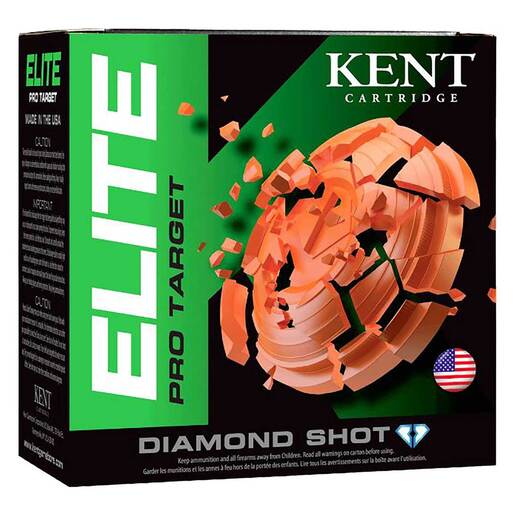 Kent Cartridge Elite Pro Target 12 Gauge 2-3/4in #8 1-1/8oz Target Shotshells – 25 Rounds – #8
