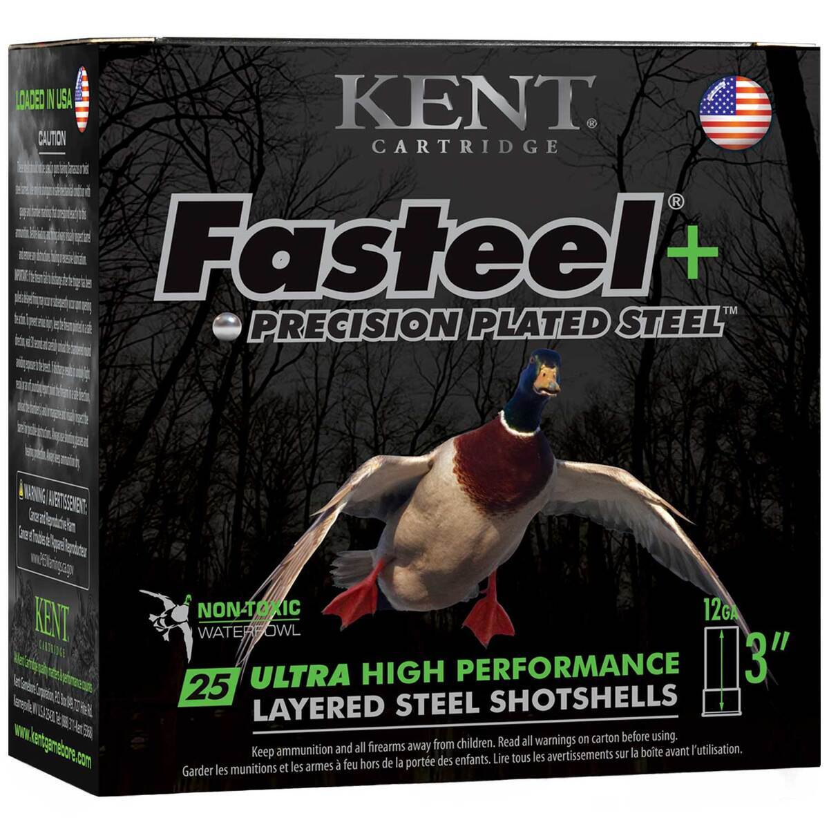 Kent Cartridge Fasteel + Precision Plated Steel 12 Gauge 3.5in BBX2 1-1 ...
