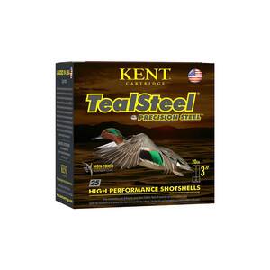 Kent Cartridge Teal Steel 20 Gauge 3in #6 1oz Waterfowl Shotshells - 25 Rounds