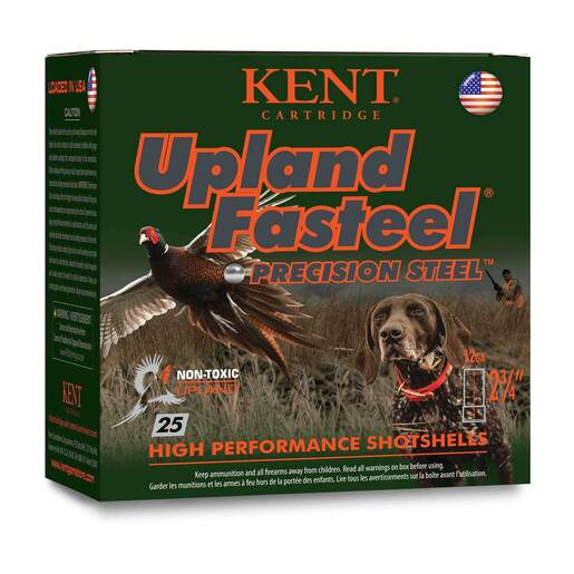Kent Cartridge Upland Fasteel 12 Gauge 2-3/4in #7 1-1/8oz Upland Shotshells Ammo - 25 Rounds Ammo - #7 25 Rounds - #7 Ammo