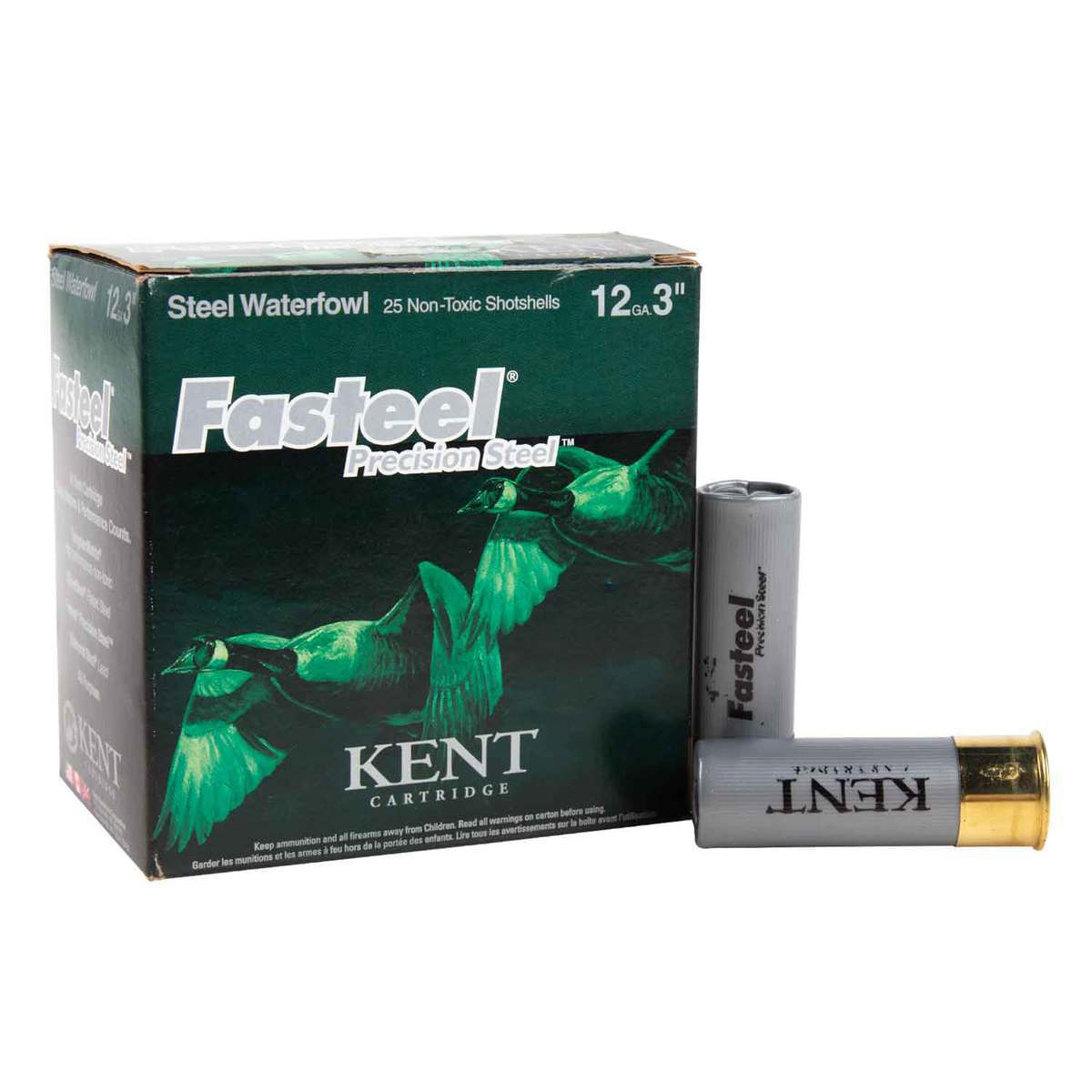 Kent Fasteel 12 Gauge 3in #3 1-1/8oz Waterfowl Shotshells - 25 Rounds Kent Fasteel 12 Gauge 3in #3 1-1/8oz Waterfowl Shotshells - 25 Rounds