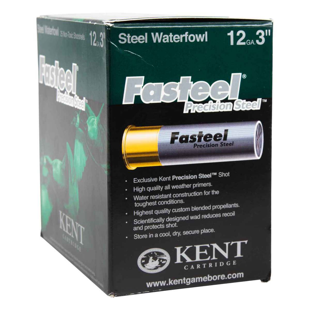 Kent Fasteel 12 Gauge 3in #4 1-1/8oz Waterfowl Shotshells - 25 Rounds Kent Fasteel 12 Gauge 3in #4 1-1/8oz Waterfowl Shotshells - 25 Rounds