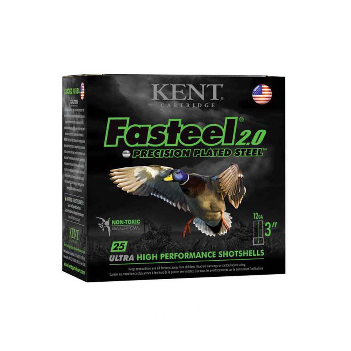Kent Shotshells Kent Fasteel 2.0 12 Gauge 3in BB 1-1/4oz Waterfowl Shotshells - 25 ...