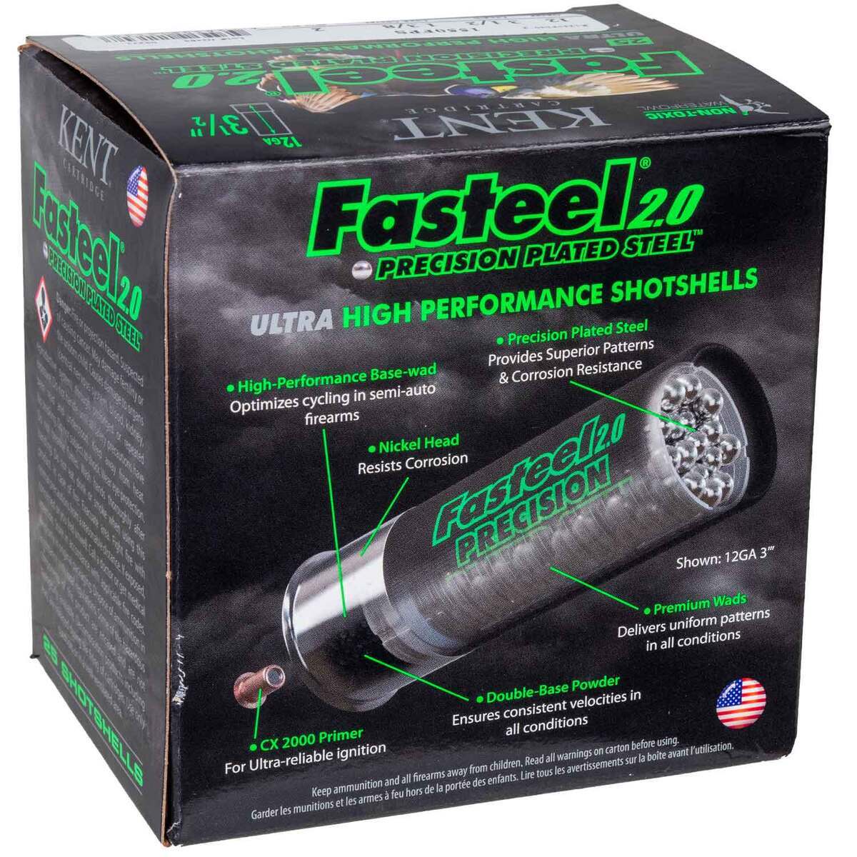 Kent Fasteel 2.0 Precision Plated Steel - 12 Gauge 3-1/2in #2 1-3/8oz ...