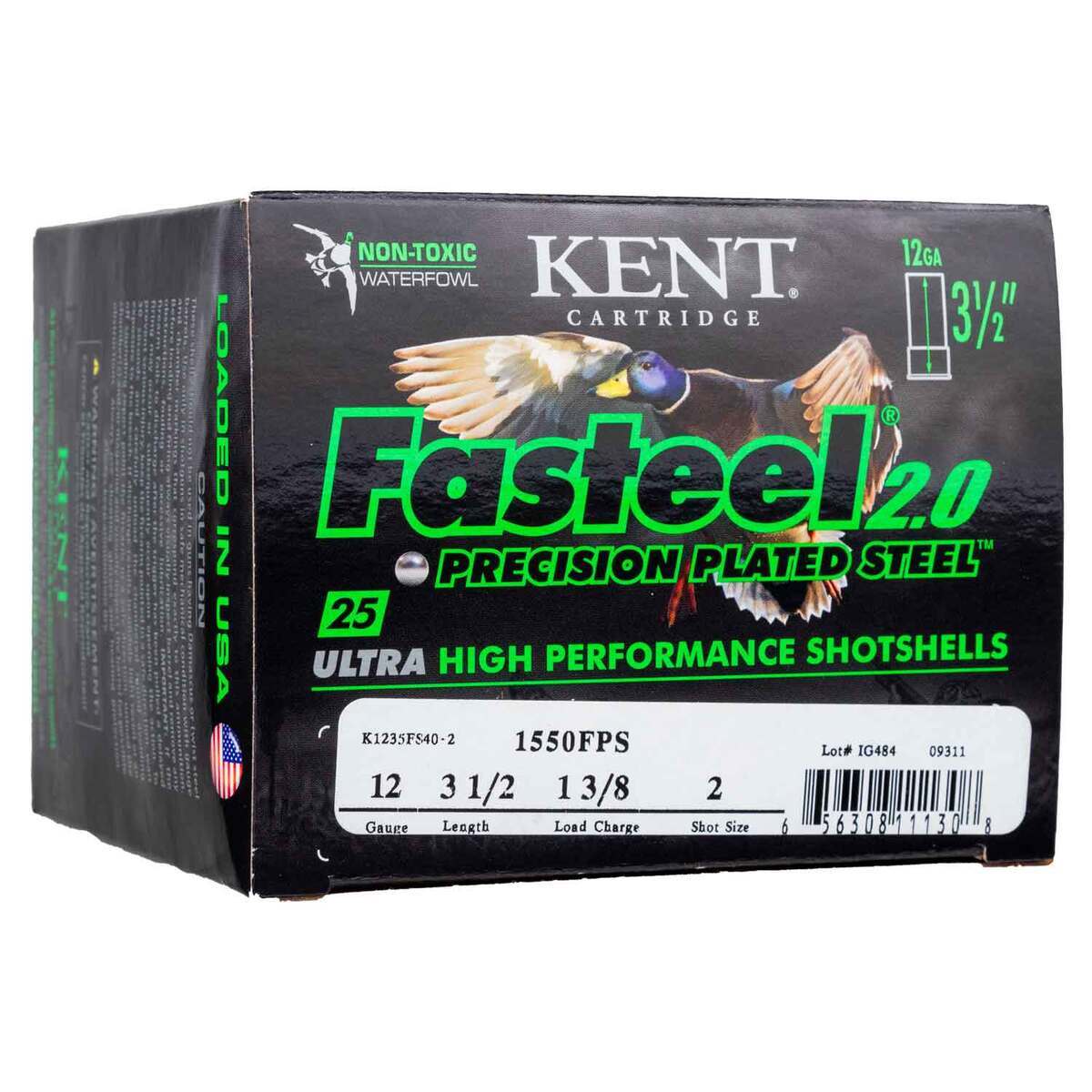 Kent Fasteel 2.0 Precision Plated Steel - 12 Gauge 3-1/2in #2 1-3/8oz ...