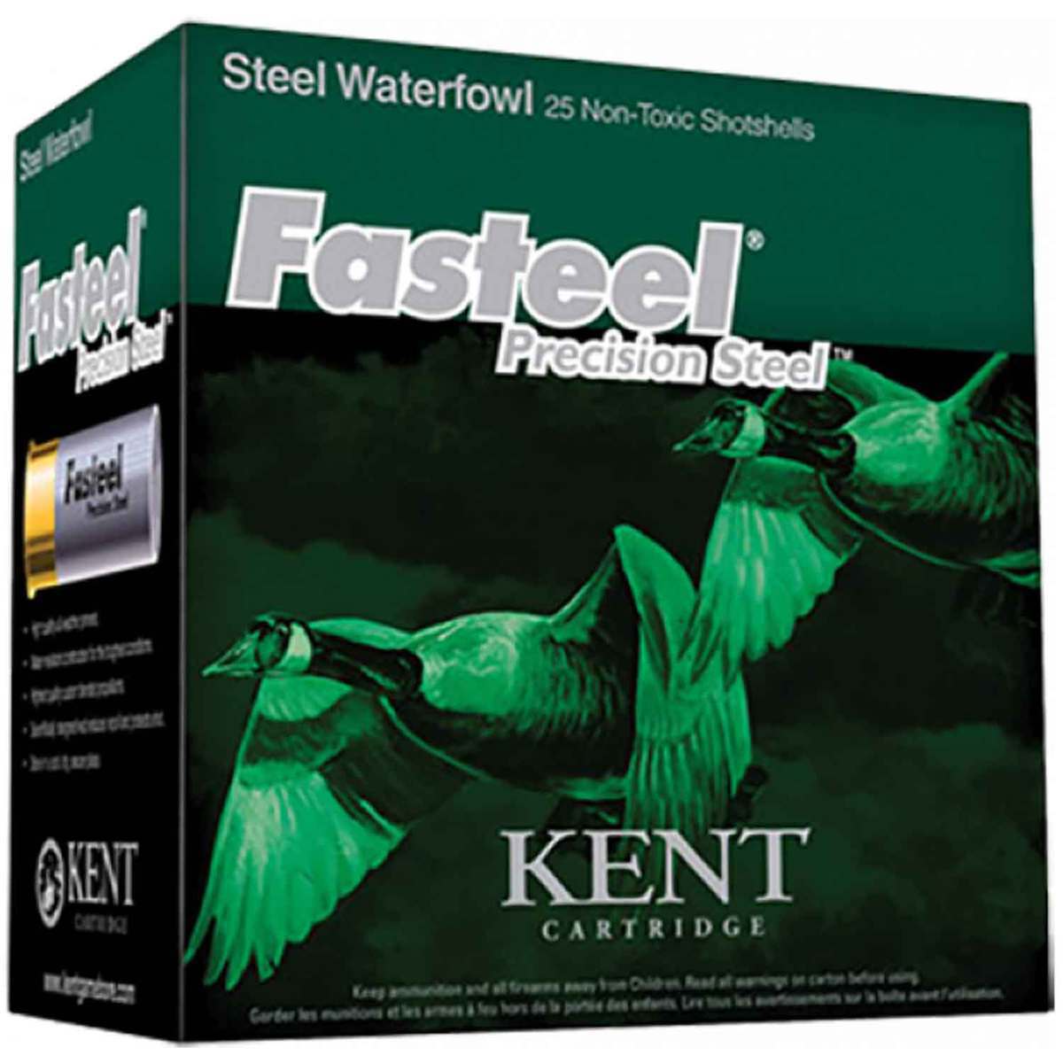 Kent Fasteel Precision Steel 12ga 3-1/2in #3 1-9/16oz Waterfowl Shotshells - 25 Rounds Kent Fasteel Precision Steel 12ga 3-1/2in #3 1-9/16oz Waterfowl Shotshells - 25 Rounds