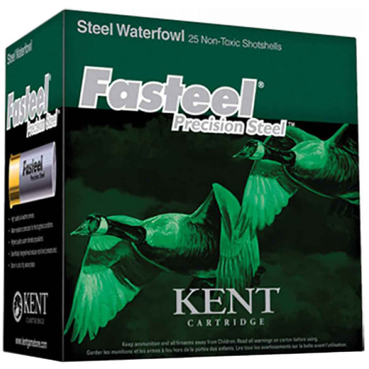 Kent Fasteel Precision Steel 12ga 3in #3 1-3/8oz Waterfowl Shotshells - 25 Rounds Kent Fasteel Precision Steel 12ga 3in #3 1-3/8oz Waterfowl Shotshells - 25 Rounds