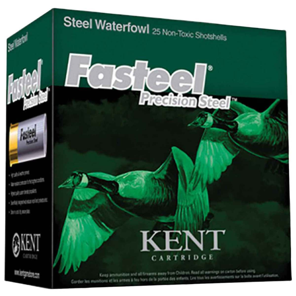 Kent Fasteel Precision Steel 12ga 3in #6 1-1/8oz Waterfowl Shotshells - 25 Rounds Kent Fasteel Precision Steel 12ga 3in #6 1-1/8oz Waterfowl Shotshells - 25 Rounds