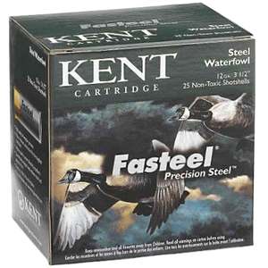 Kent Fasteel Precision Stell 12 Gauge 3in #4 1.375oz Waterfowl Shotshells - 25 Rounds Kent Fasteel Precision Stell 12 Gauge 3in #4 1.375oz Waterfowl Shotshells - 25 Rounds