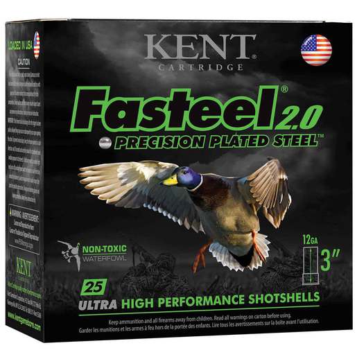 Kent Fastell 2.0 12 Gauge 3in BB 1-3/8oz Waterfowl Shotshells Ammo - 25 Rounds Ammo - BB 25 Rounds - BB Ammo