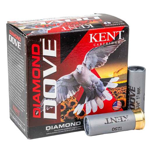 Kent Diamond Dove 12 Gauge 2-3/4in #7.5 1-1/8oz Upland Shotshells – 25 Rounds – #7.5