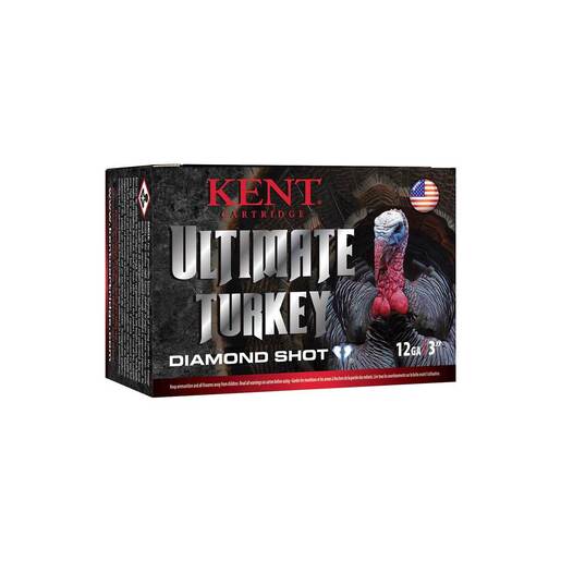 Kent Ultimate Diamond Shot 12 Gauge 3in #5 1-3/4oz Turkey Shotshells - 10 Rounds - #5 - Kent Cartridge