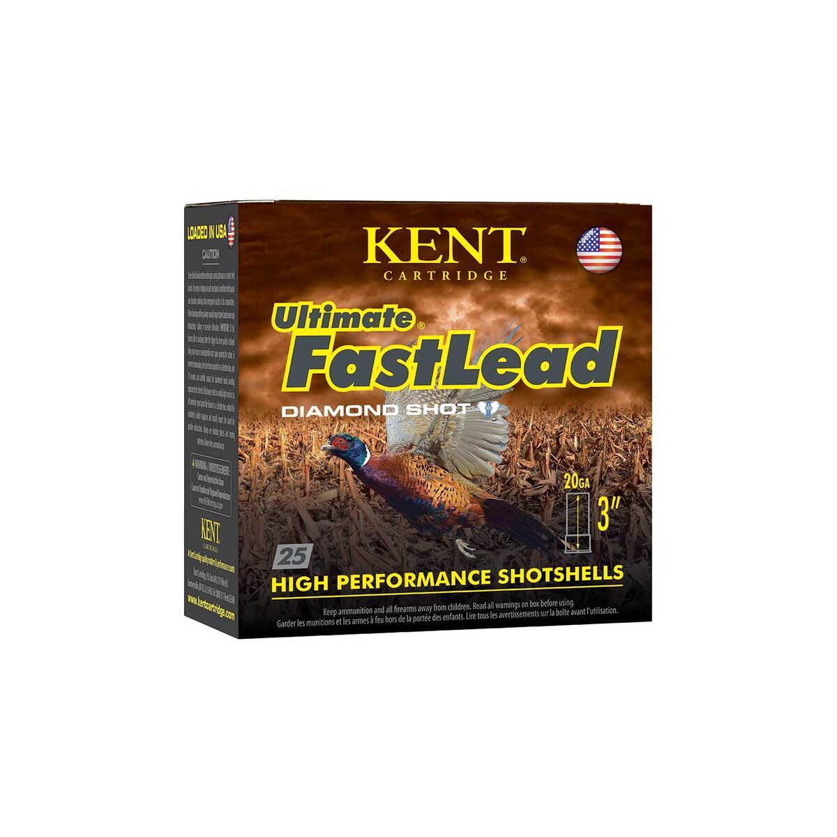 Kent Shotshells Kent Ultimate Fast Lead 20 Gauge 3in #6 1-1/4oz Upland Shotshells - 25 ...