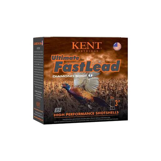 Kent Ultimate Fast Lead Diamond Shot 12 Gauge 3in #5 1-3/4oz Upland Shotshells Ammo - 25 Rounds Ammo - #5 25 Rounds - #5 Ammo