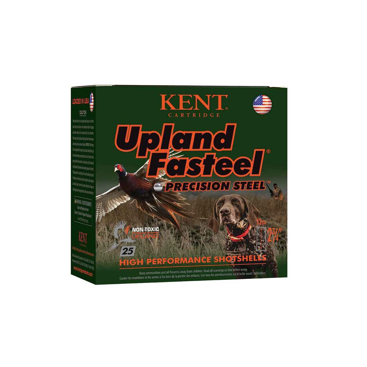 Kent Upland Fasteel 12 Gauge 2-3/4in #7 1oz Upland Shotshells - 25 Rounds Kent Upland Fasteel 12 Gauge 2-3/4in #7 1oz Upland Shotshells - 25 Rounds
