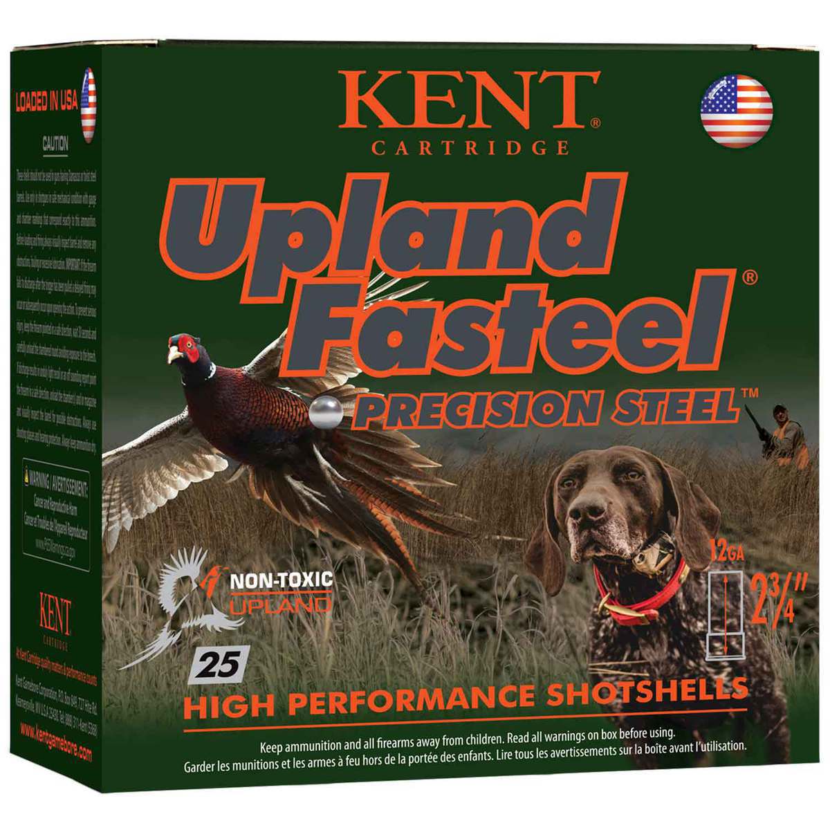 Kent Upland Fasteel 12ga 2-3/4in #3 1-1/8oz High Performance Shotshells - 25 Rounds Kent Upland Fasteel 12ga 2-3/4in #3 1-1/8oz High Performance Shotshells - 25 Rounds