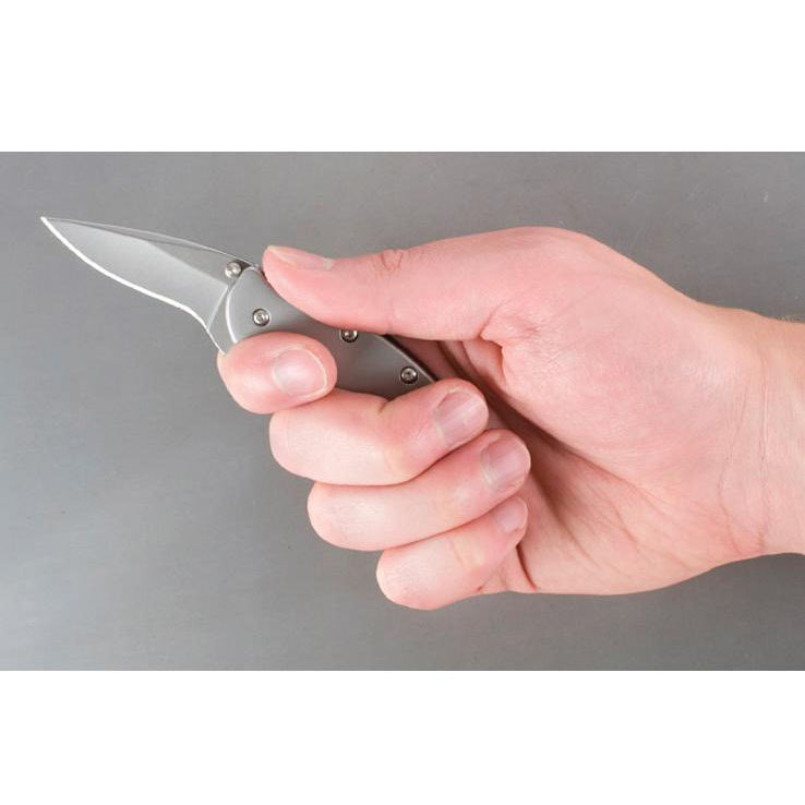 Kershaw Chive 1.9 inch Folding Knife - Silver - Silver Kershaw Chive 1.9 inch Folding Knife - Silver - Silver
