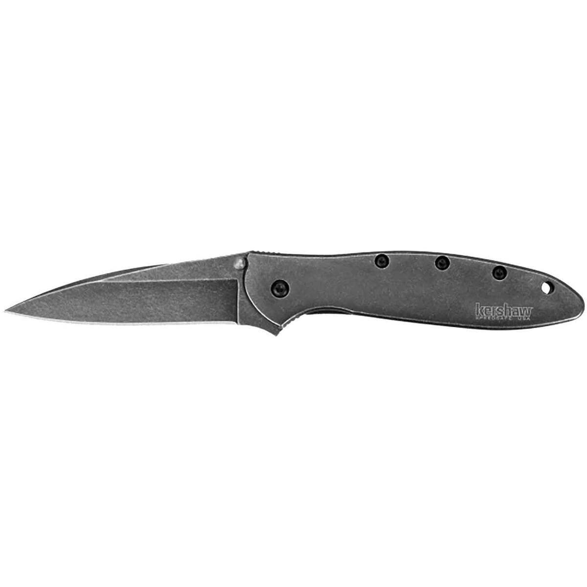 Kershaw Leek Blackwash 3 inch Folding Knife - Black Kershaw Leek Blackwash 3 inch Folding Knife - Black