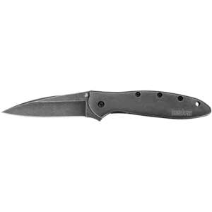 Kershaw Leek Blackwash 3 inch Folding Knife - Black