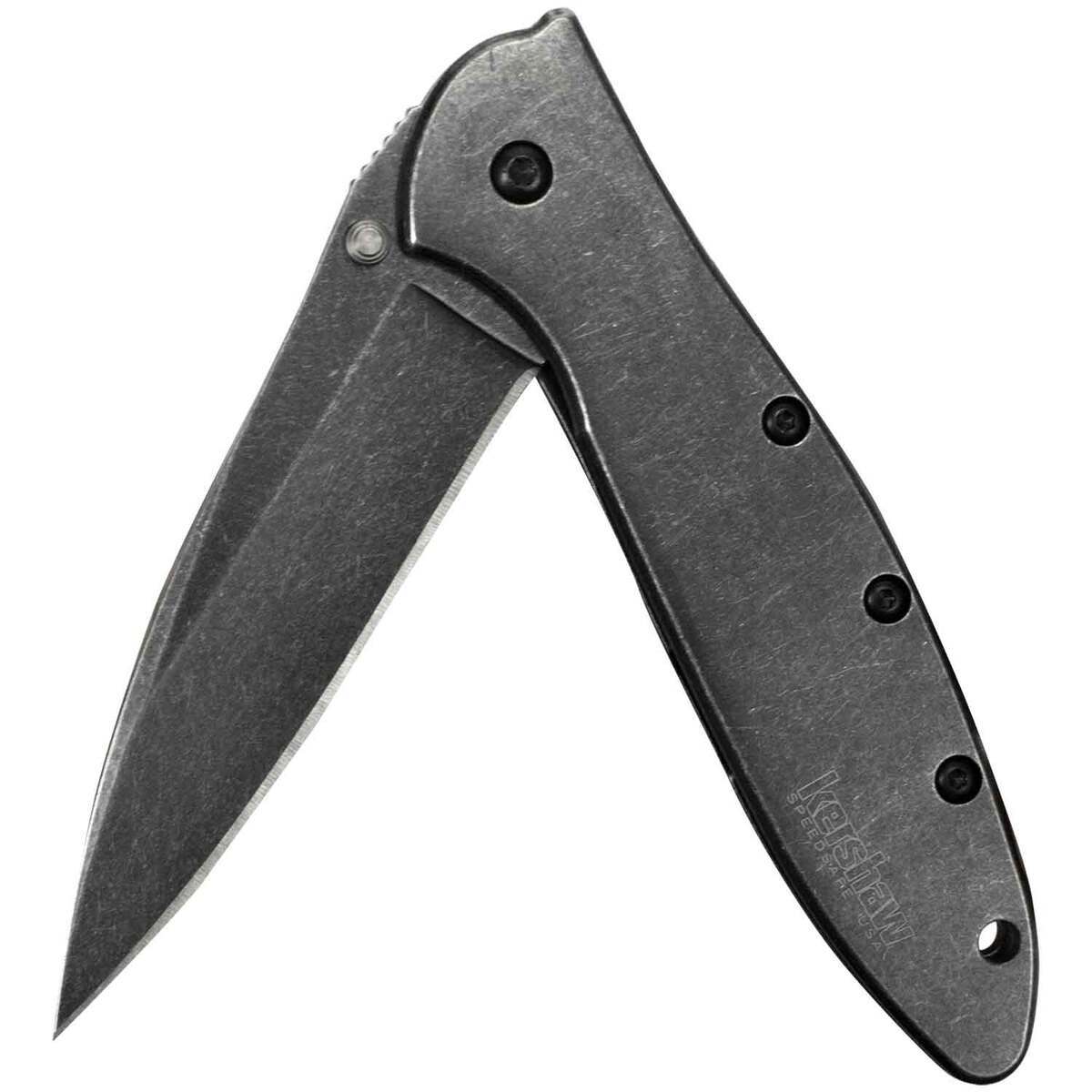 Kershaw Leek Blackwash 3 inch Folding Knife - Black Kershaw Leek Blackwash 3 inch Folding Knife - Black