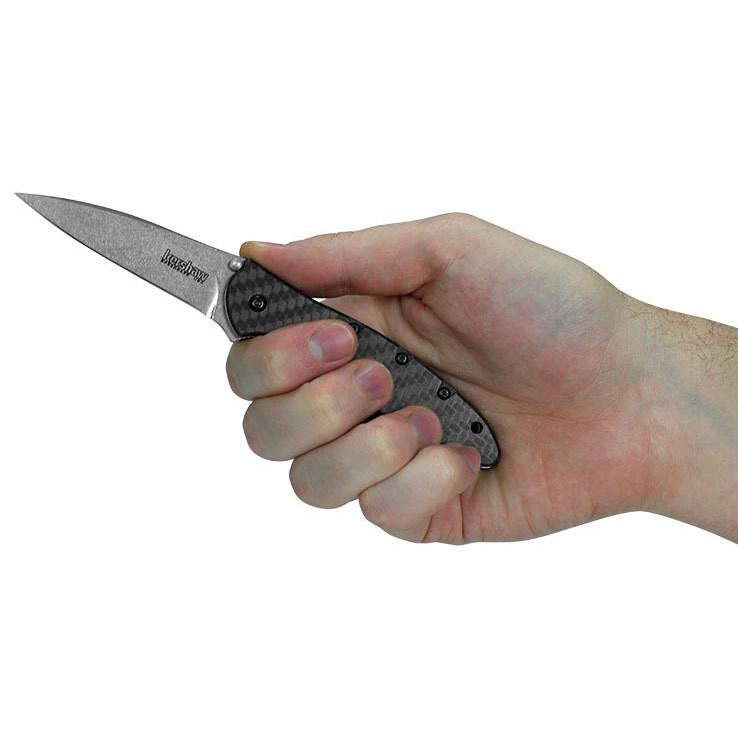 Kershaw Leek Carbon Fiber 3 inch Assisted Knife - Black Kershaw Leek Carbon Fiber 3 inch Assisted Knife - Black