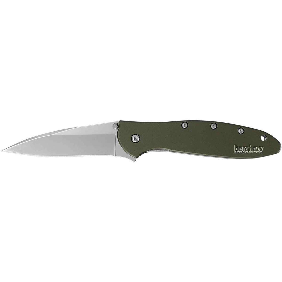 Kershaw Leek 3 inch Folding Knife - Olive Kershaw Leek 3 inch Folding Knife - Olive