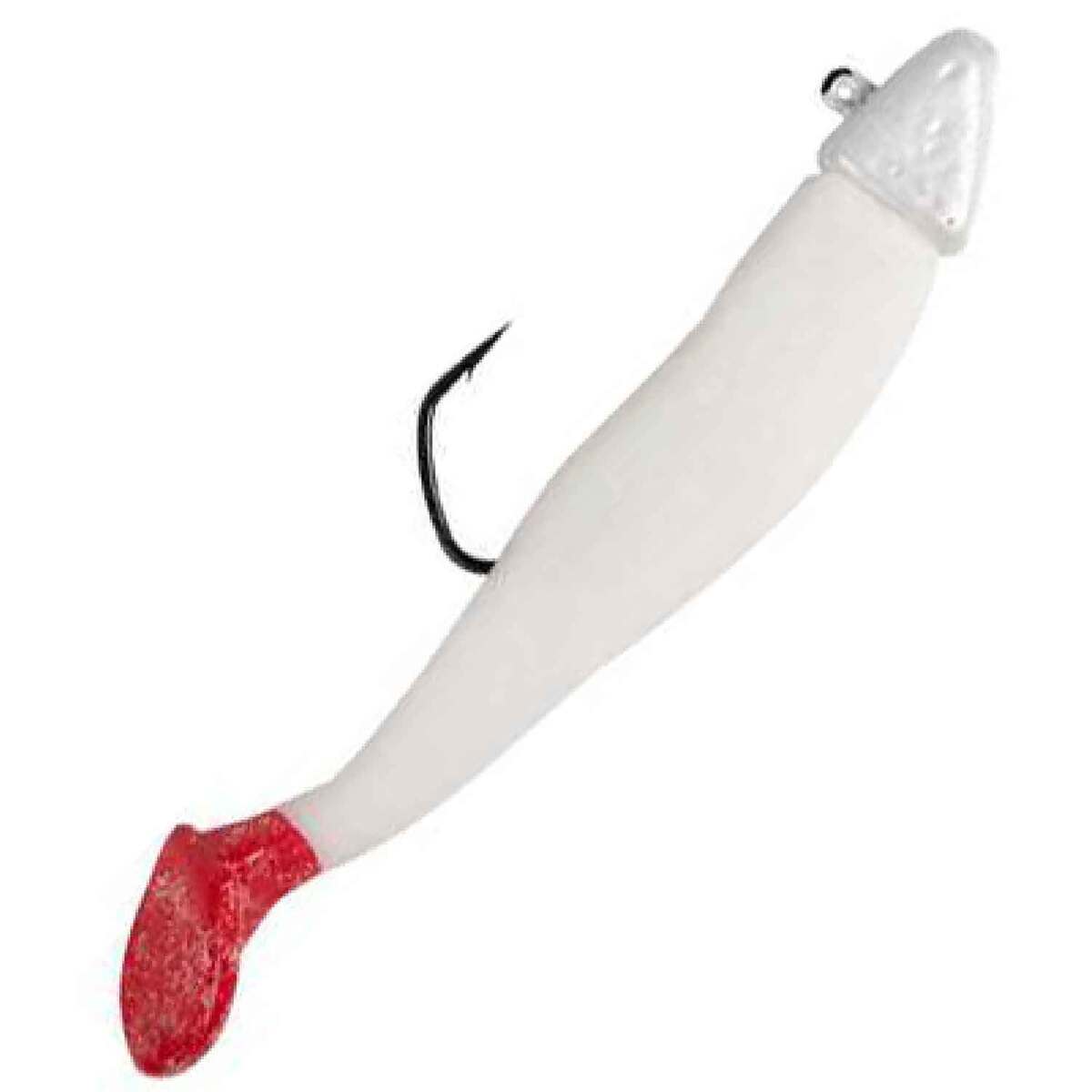 Kevin Brock Killer Custom Striper Candy Soft Swimbait - White Head/Red Tail by Sportsman's Warehouse