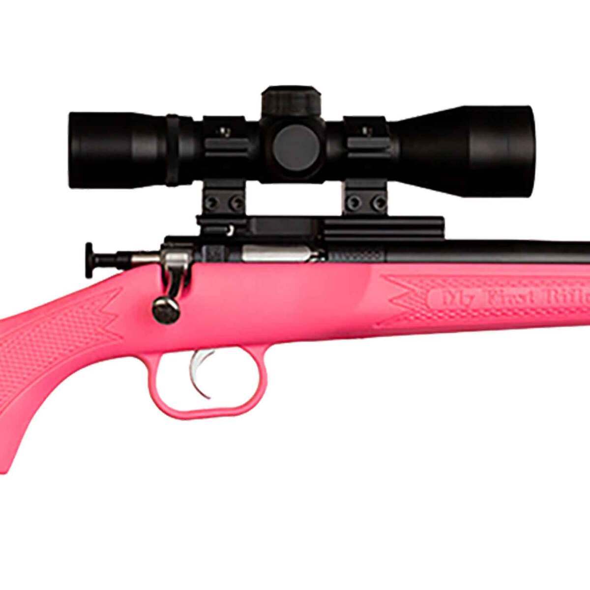 Keystone Sporting Arms Crickett Compact Blued/Pink Bolt Action Rifle ...