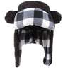 Igloos Youth Teddy Fleece Flap Trapper Hat - Black Plaid - One Size Fits Most - Black Plaid One Size Fits Most