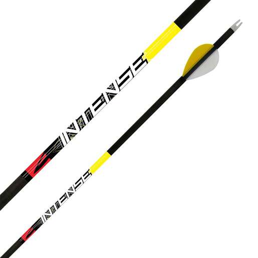 Killer Instinct Intense 400 spine Carbon Arrows - 6 Pack - Black/Yellow - Killer Instinct