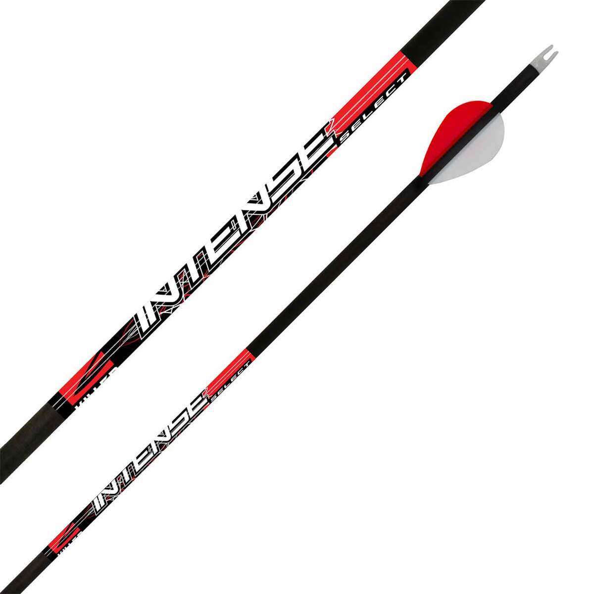 Killer Instinct Intense Select 400 spine Carbon Arrows - 6 Pack - Black/Red Killer Instinct Intense Select 400 spine Carbon Arrows - 6 Pack - Black/Red