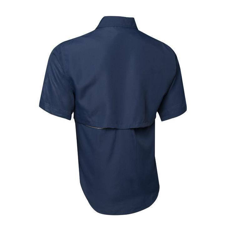 Killik Men's Short Sleeve Fishing Shirt - Blue Marine - M - Blue Marine ...