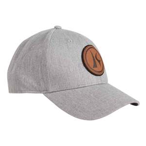 Killik Men's Solid Leather Circle K Patch Hat - Gray - One Size Fits Most