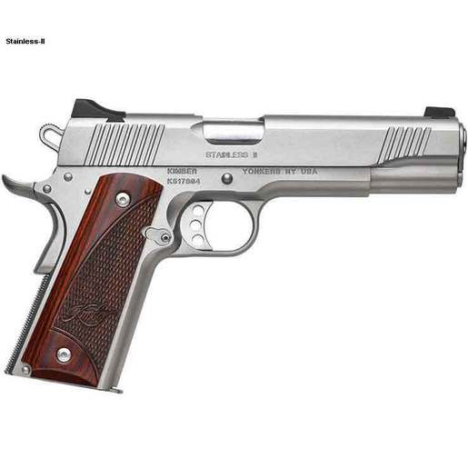Kimber 1911 Pro Carry II 45 Auto (ACP) 4in Satin Silver Pistol - 7+1 Rounds - Gray image
