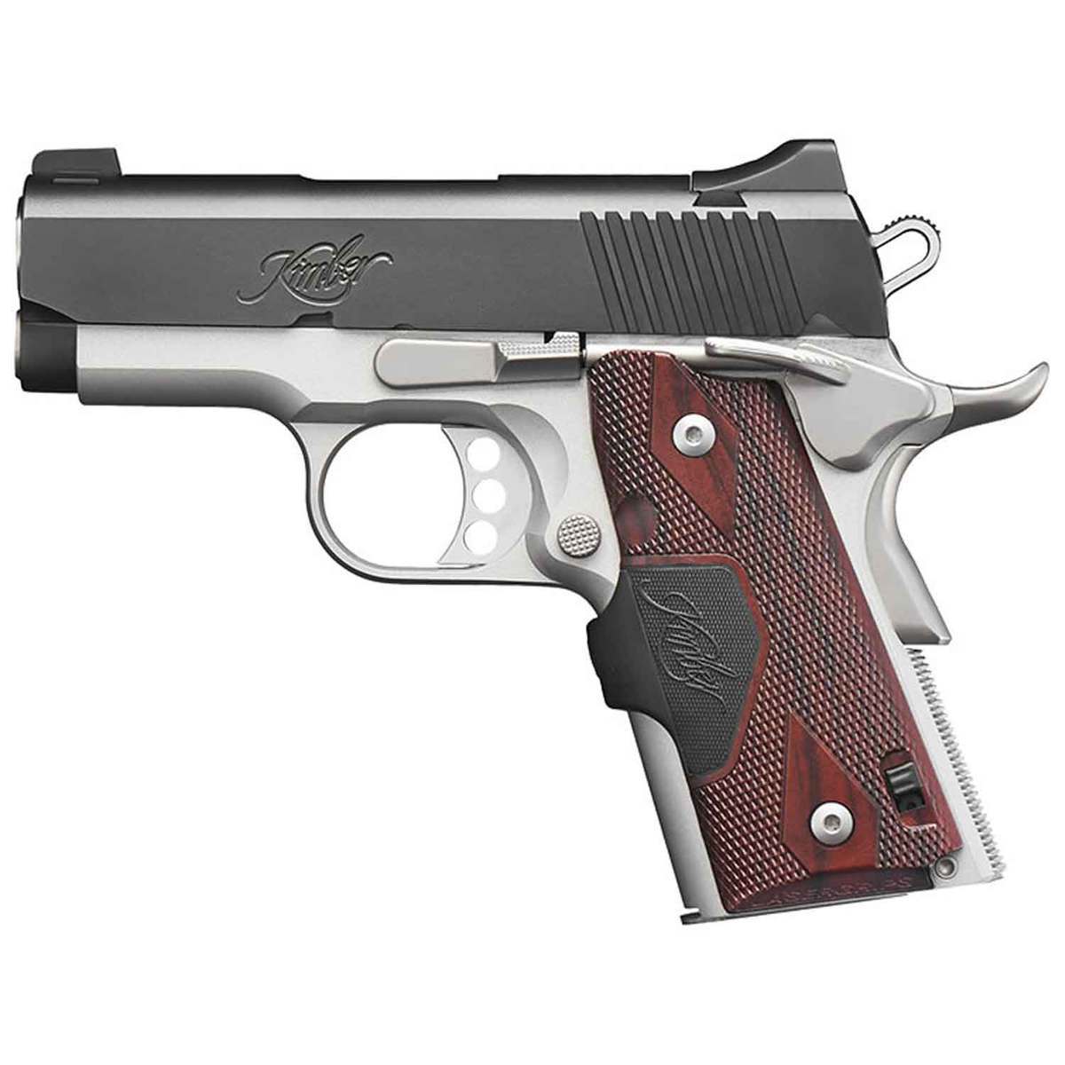 Kimber Crimson Carry II 45 Auto (ACP) 3in Matte Black/Satin Silver Pistol - 7+1 Rounds Kimber Crimson Carry II 45 Auto (ACP) 3in Matte Black/Satin Silver Pistol - 7+1 Rounds