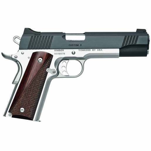 Kimber Custom II Two Tone 45 Auto (ACP) 5in Stainless/Rosewood Pistol - 7+1 Rounds - Gray image