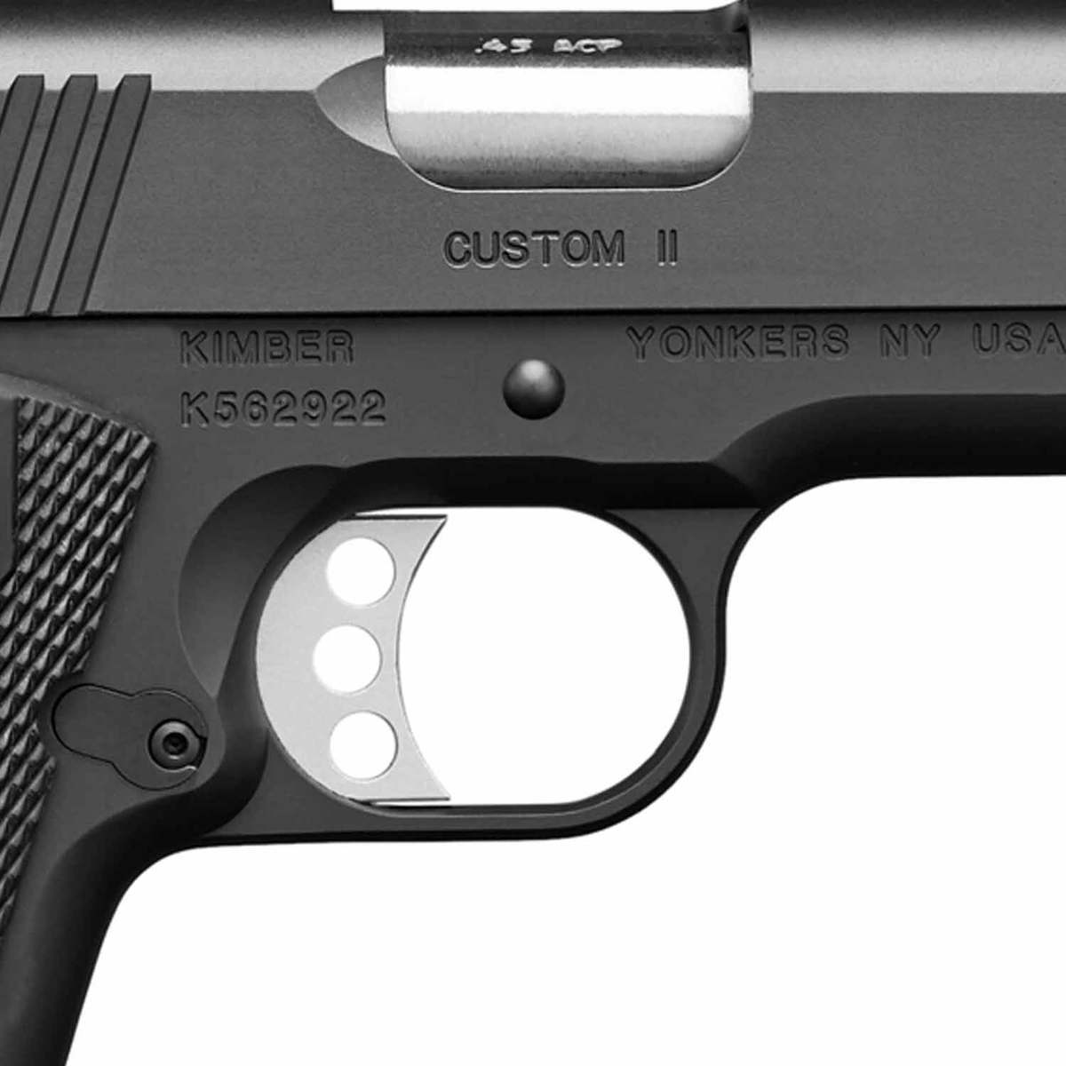 Kimber Custom II 45 Auto (ACP) 5in Black Pistol - 8+1 Rounds - Black Kimber Custom II 45 Auto (ACP) 5in Black Pistol - 8+1 Rounds - Black