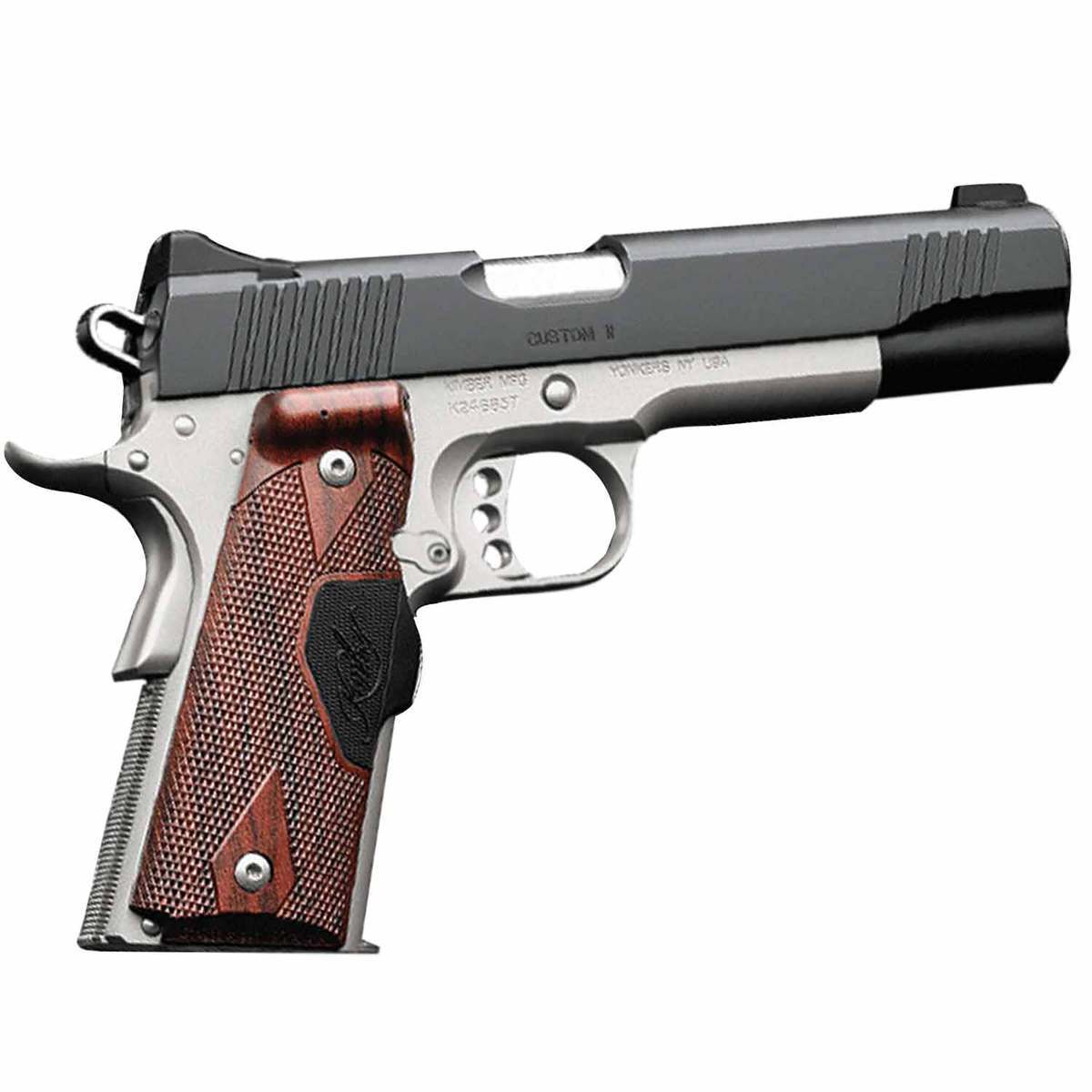 Kimber Custom II Two-Tone LG Crimson Trace 45 Auto (ACP) 5in Stainless/Black/Rosewood Pistol - 7+1 Rounds - Two-Tone Kimber Custom II Two-Tone LG Crimson Trace 45 Auto (ACP) 5in Stainless/Black/Rosewood Pistol - 7+1 Rounds - Two-Tone