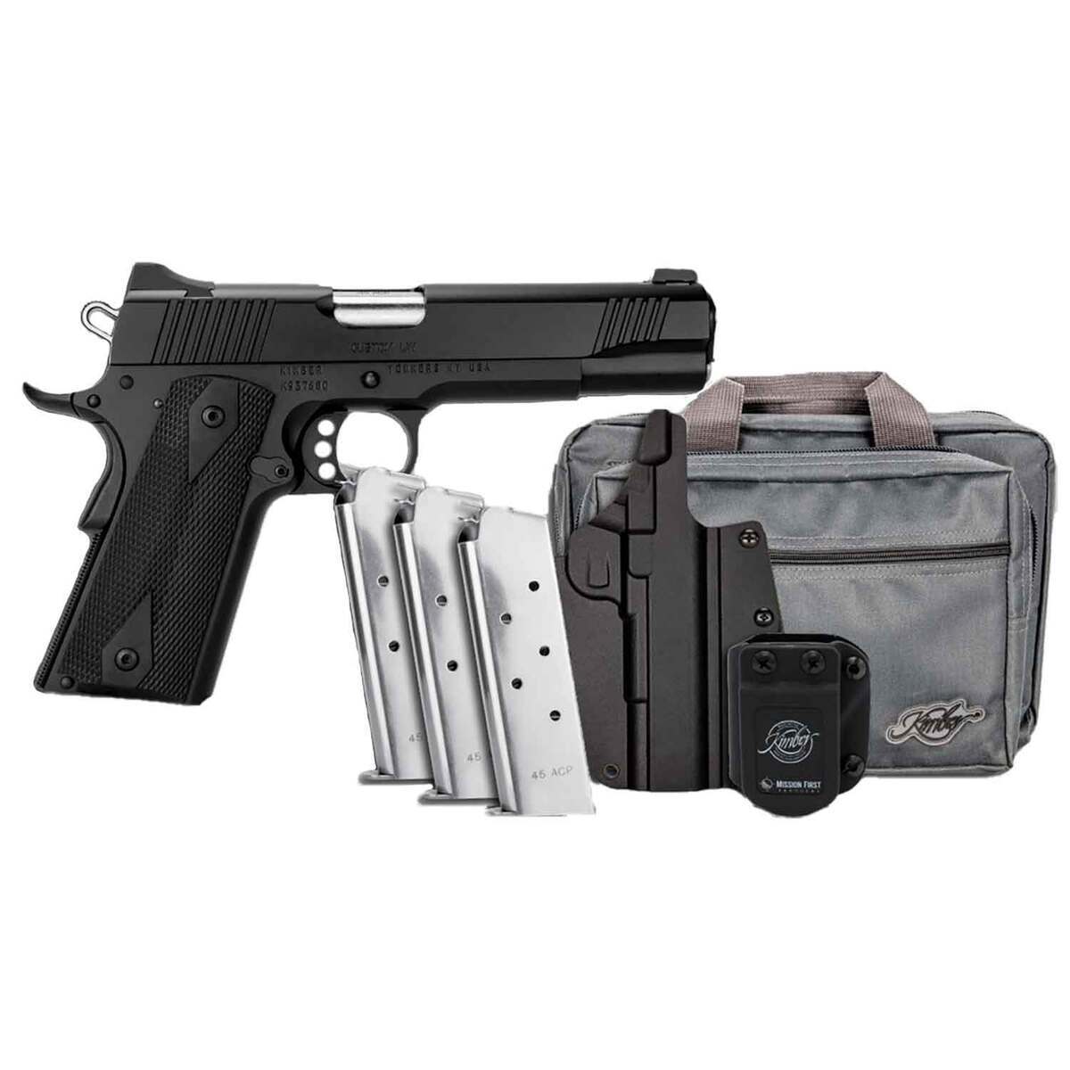 Kimber Custom LW 45 Auto (ACP) 5in Black Pistol - 7+1 Rounds ...