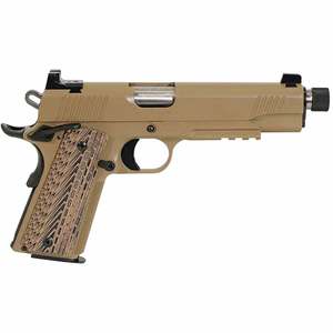 Kimber Desert Warrior With Threaded Barrel 45 Auto (ACP) 5.5in Black/Tan Pistol - 7+1 Rounds Kimber Desert Warrior With Threaded Barrel 45 Auto (ACP) 5.5in Black/Tan Pistol - 7+1 Rounds