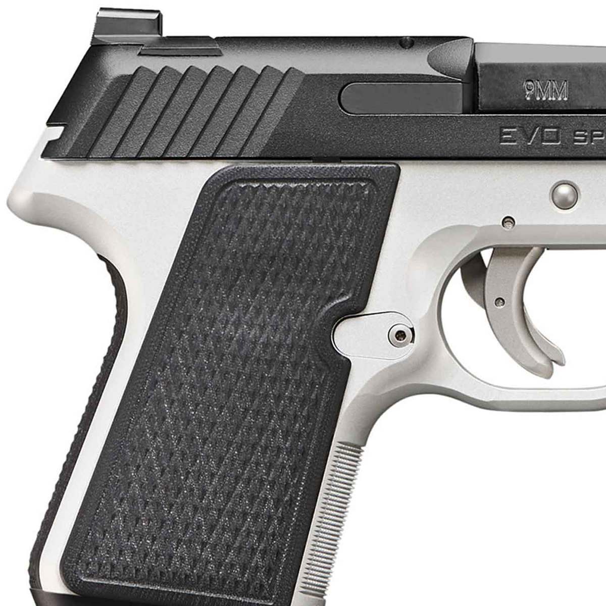 Kimber EVO SP 9mm Luger 3.16in Two-Tone Pistol - 7+1 Rounds - Black/Stainless Kimber EVO SP 9mm Luger 3.16in Two-Tone Pistol - 7+1 Rounds - Black/Stainless