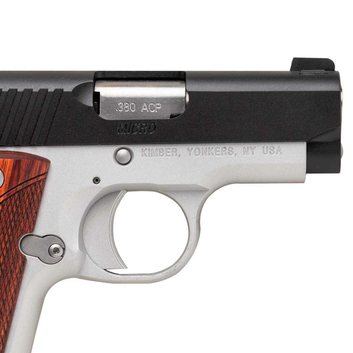 Kimber Micro 380 Auto (ACP) 2.75in Brush Polish/Satin Silver Pistol - 7+1 Rounds - Stainless/Matte Black Kimber Micro 380 Auto (ACP) 2.75in Brush Polish/Satin Silver Pistol - 7+1 Rounds - Stainless/Matte Black