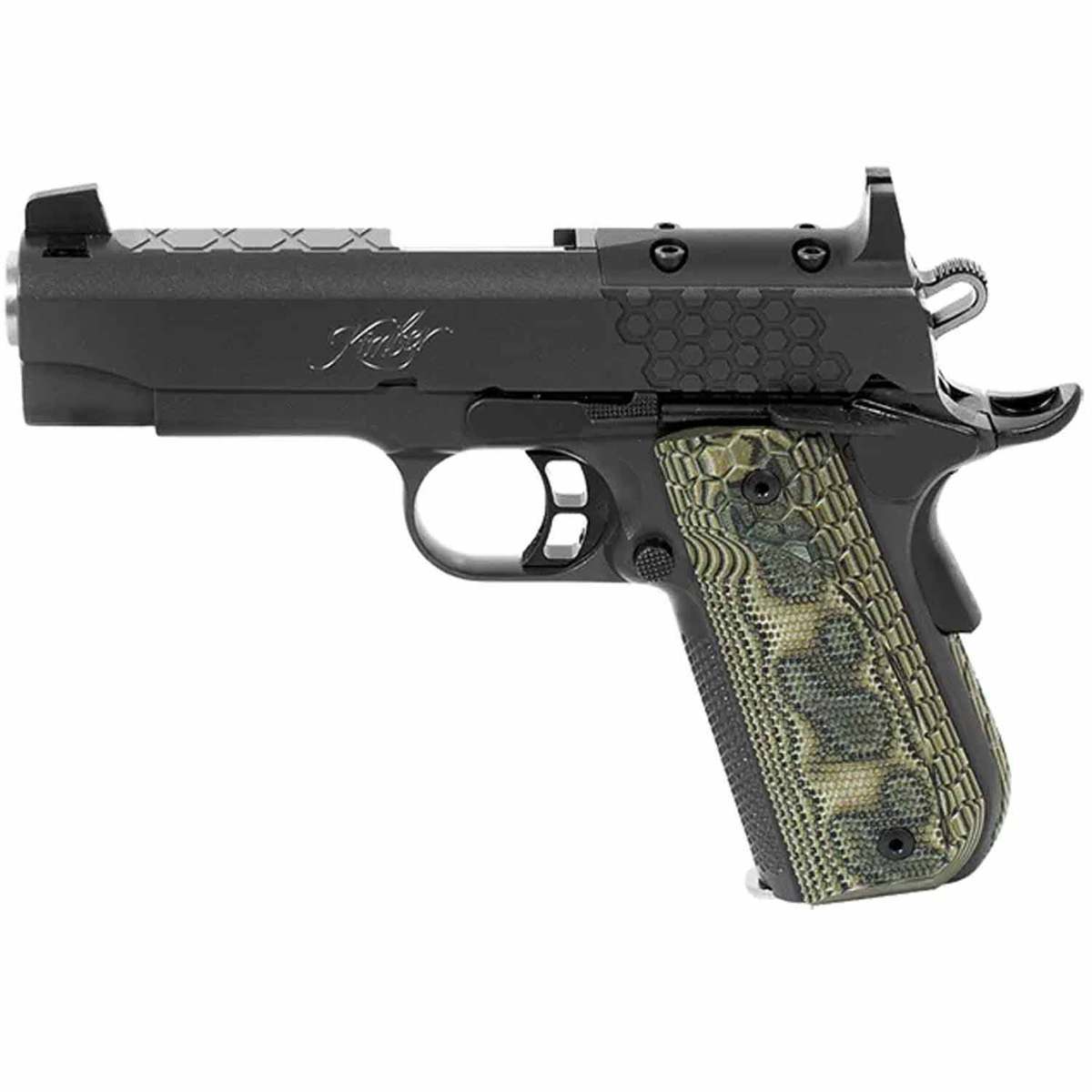 Kimber KHX Pro Optic Ready 45 Auto (ACP) 4in Black/Green Pistol - 8+1 Rounds - Black/Green Kimber KHX Pro Optic Ready 45 Auto (ACP) 4in Black/Green Pistol - 8+1 Rounds - Black/Green
