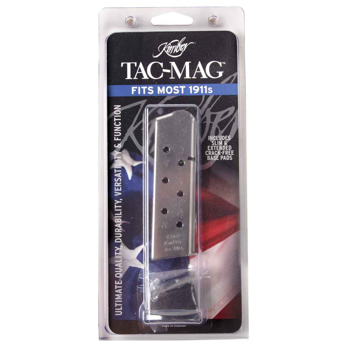 Kimber KimPro Tac-Mag Custom/Pro/Ultra+ 45 Auto (ACP) Handgun Magazine - 8 Rounds Kimber KimPro Tac-Mag Custom/Pro/Ultra+ 45 Auto (ACP) Handgun Magazine - 8 Rounds