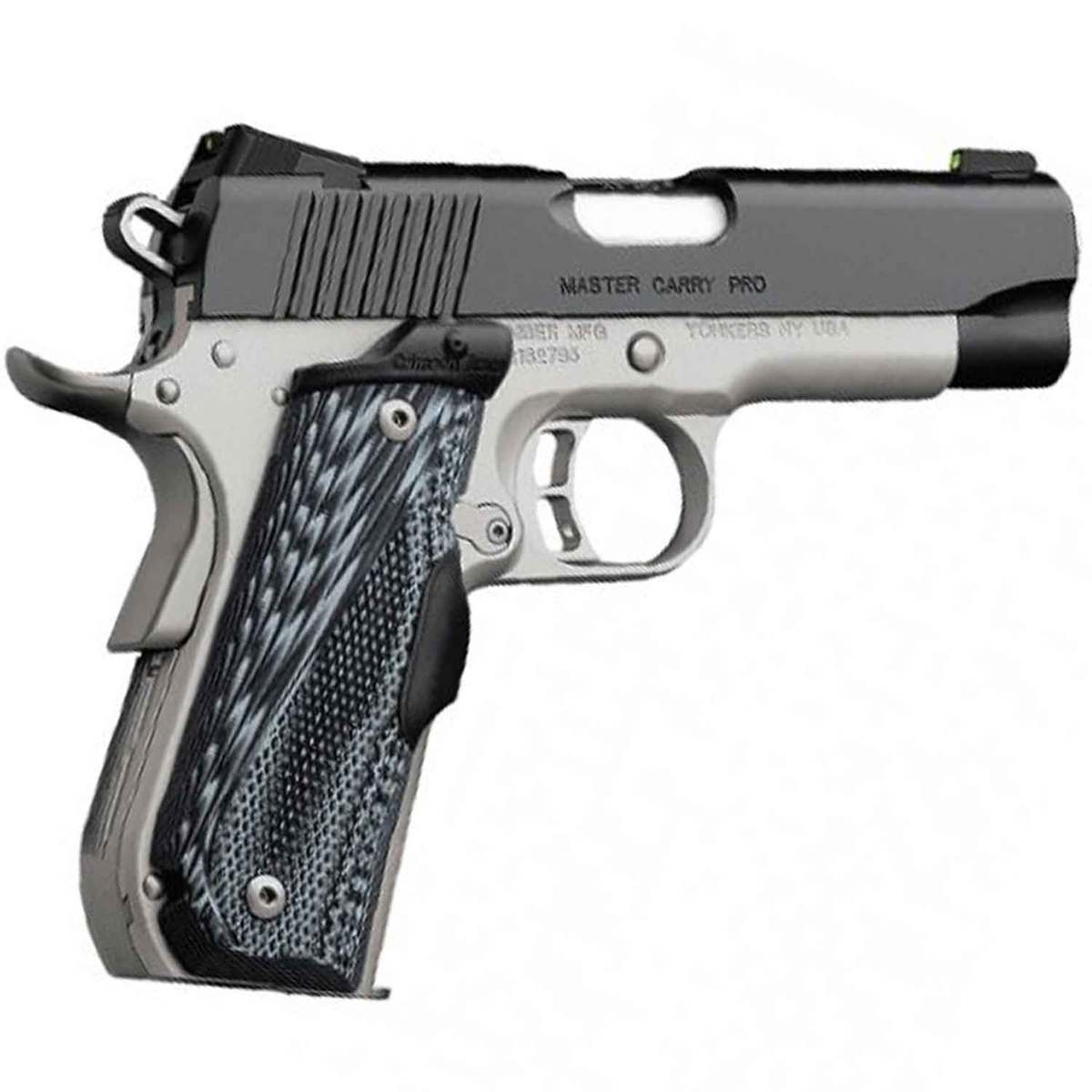 Kimber Master Carry 45 Auto (ACP) 4in Matte Black & Satin Silver/Blued Pistol - 8+1 Rounds - State Compliant Kimber Master Carry 45 Auto (ACP) 4in Matte Black & Satin Silver/Blued Pistol - 8+1 Rounds - State Compliant