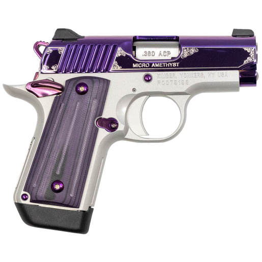 Kimber Micro Amethyst NS 380 Auto (ACP) 4in Stainless/Purple Pistol - 7+1 Rounds - Purple image