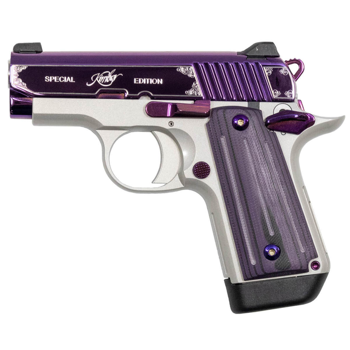 Kimber Micro Amethyst NS 380 Auto (ACP) 4in Stainless/Purple Pistol 7
