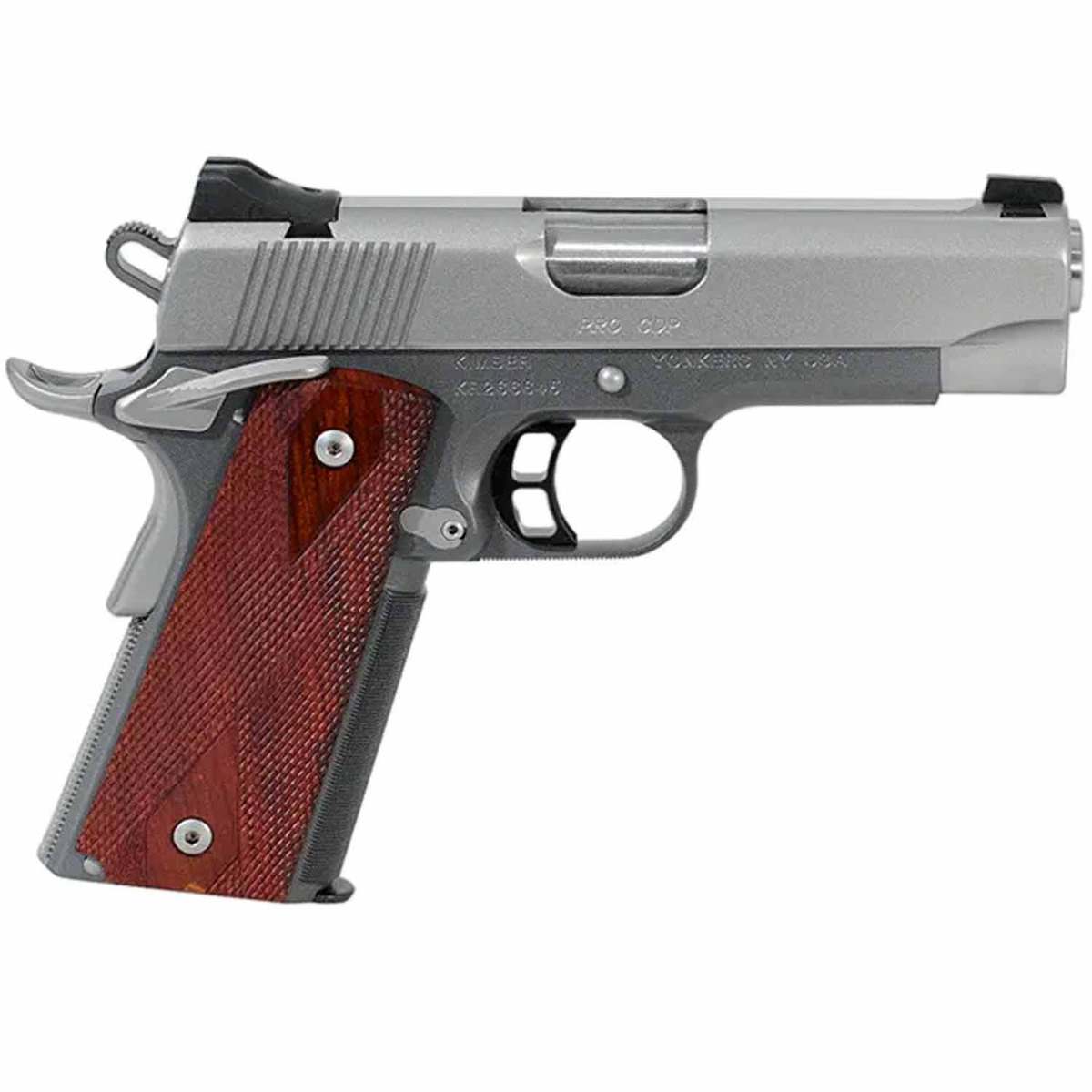 Kimber PRO CDP 45 Auto (ACP) 4in Stainless/Rosewood Pistol - 7+1 Rounds - Stainless/Black/Wood Kimber PRO CDP 45 Auto (ACP) 4in Stainless/Rosewood Pistol - 7+1 Rounds - Stainless/Black/Wood