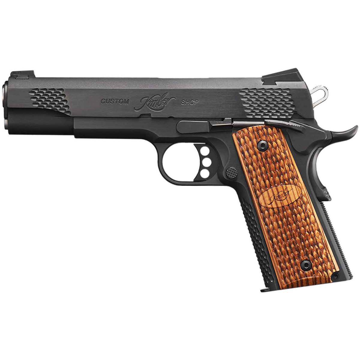 Kimber Raptor II 45 Auto (ACP) 5in Brush Polished Black/Wood Pistol - 8+1 Rounds - Black Kimber Raptor II 45 Auto (ACP) 5in Brush Polished Black/Wood Pistol - 8+1 Rounds - Black